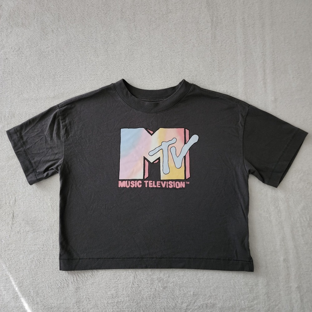 Gap MTV Graphic T-Shirt Womens S Teen XL Music Television Crop Top Retro Iconic